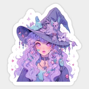 Pastel Goth Kawaii Witch Sticker